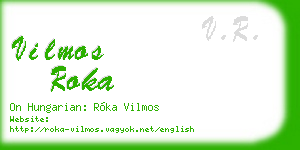 vilmos roka business card