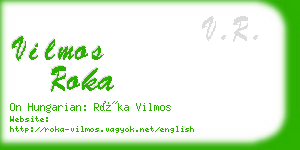 vilmos roka business card